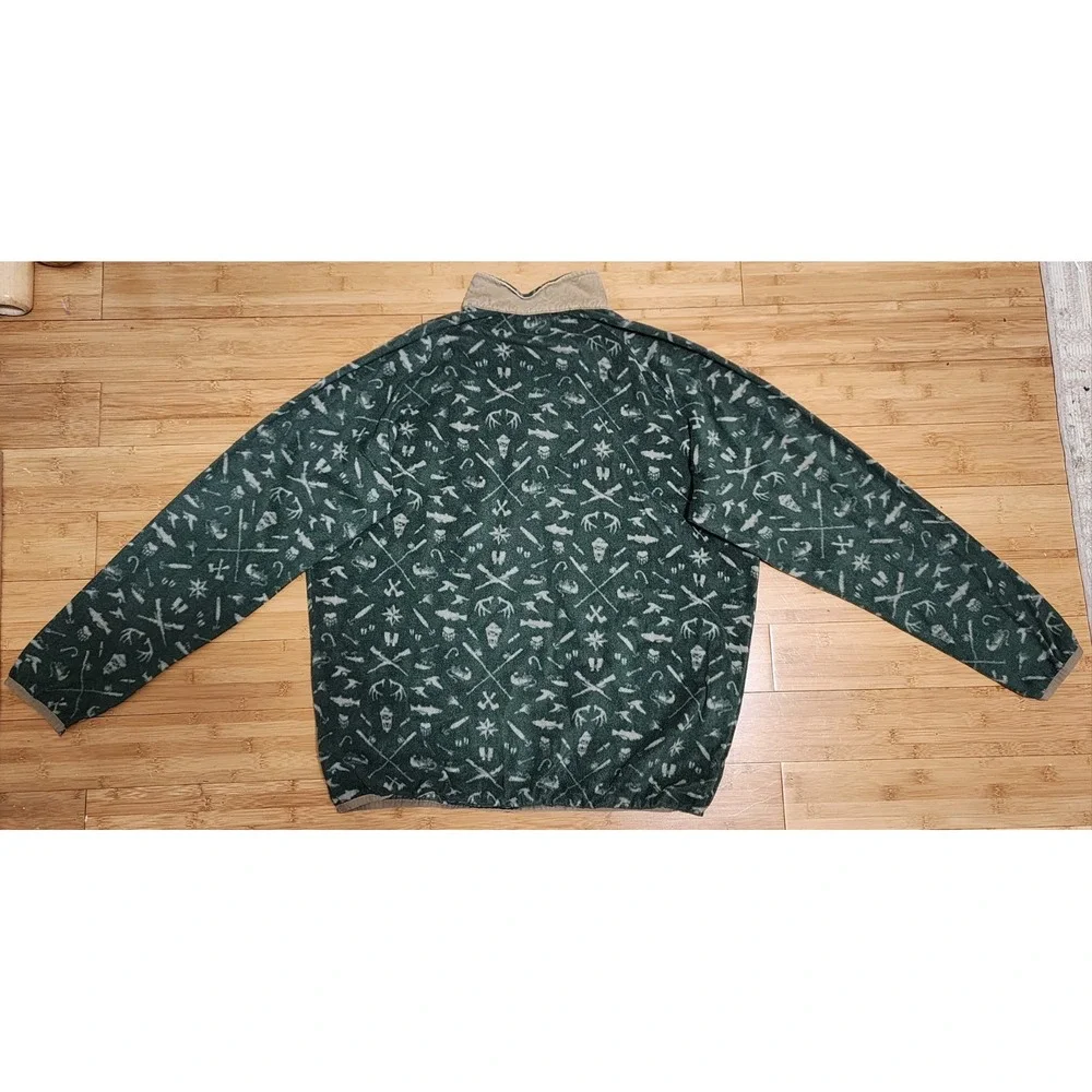 Southern Marsh Woodlands Fleece Men XL 1/2 Zip Pullover Green White Logo Camping